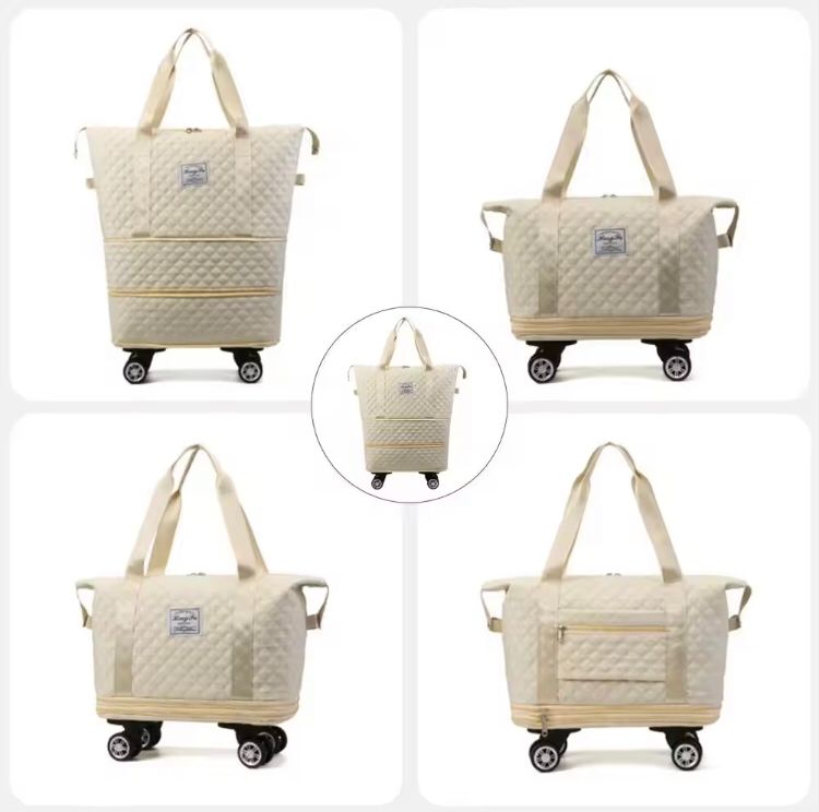 Waterproof Luggage Bag with Removable Wheels, Travel Luggage Bags, Large Capacity Storage Luggage Bag, Expandable Foldable Duffel Bag, Airpot Travel Bags Waterproof Luggage Bag with Removable Wheels, Travel Luggage Bags, Large Capacity Storage Luggage Bag, Expandable Foldable Duffel Bag, Airpot Travel Bags